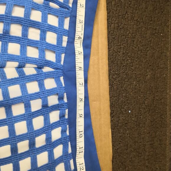 Champagne & Strawberries Windowpane Fishtail Skirt S Mermaid Corporate Siren - Picture 4 of 8